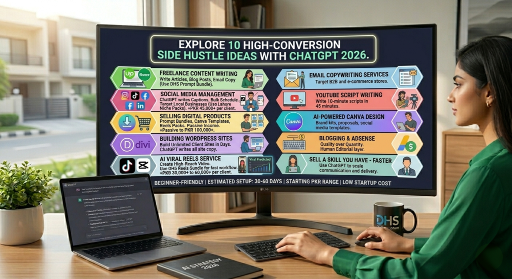 chatgpt side hustle ideas for beginners 2026 online income