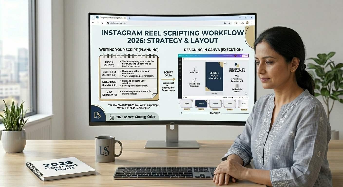 writing instagram reel script canva 2026 content strategy